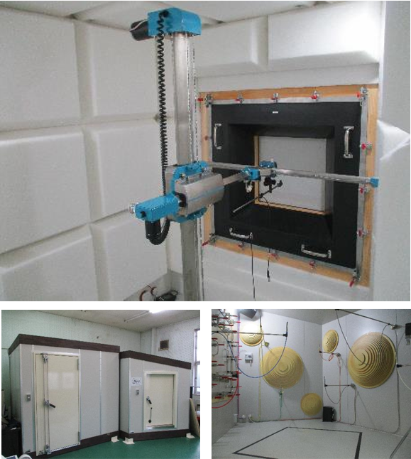 Reverberation room method sound absorption coefficient / sound transmission loss measurement system